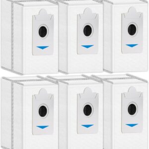 (6 Pack) T30S Replacement Dust Bags for ECOVACS DEEBOT T30S/ T30S Pro/ T30S AI/ T30S Care/ X5 Omni/ X5 Pro Omni/ X2/ X2 Omni/ DEX86 Vacuum Bag, Activated Carbon Disposal Bags (NOT FOR T30S COMBO)