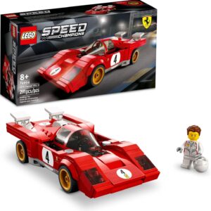 LEGO Speed Champions 1970 Ferrari 512 M 76906 Building Set - Sports Red Race Car Toy, Collectible Model Building Set with Racing Driver Minifigure, Gift for Grandchildren, Boys, Girls and Kids Ages 8+