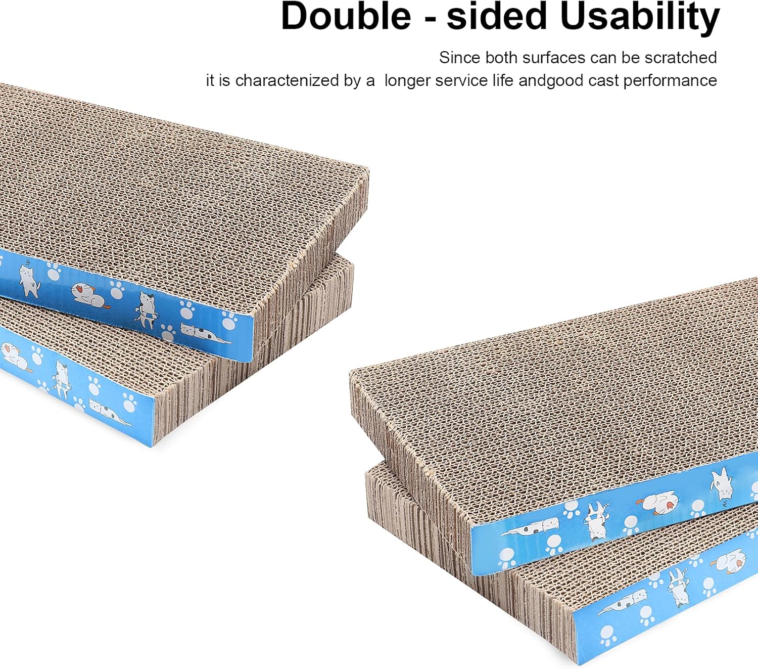5 Packs in 1 Cat Scratch Pad, Cat Scratcher Cardboard,Reversible,Durable Recyclable Cardboard, Premium Scratch, Suitable for Cats to Rest, Grind Claws and Play - Image 4