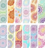 36 Pcs Mandala Paper Bookmarks, Double-Sided Paper Page Markers Bulk, Flower Bookmark Clips Reading Markers, Back to School Supplies for Students and Friends, Reading Gifts (15x4cm)