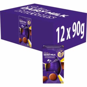 Cadbury Dairy Milk Chocolate Buttons Egg 90g (Box of 12)